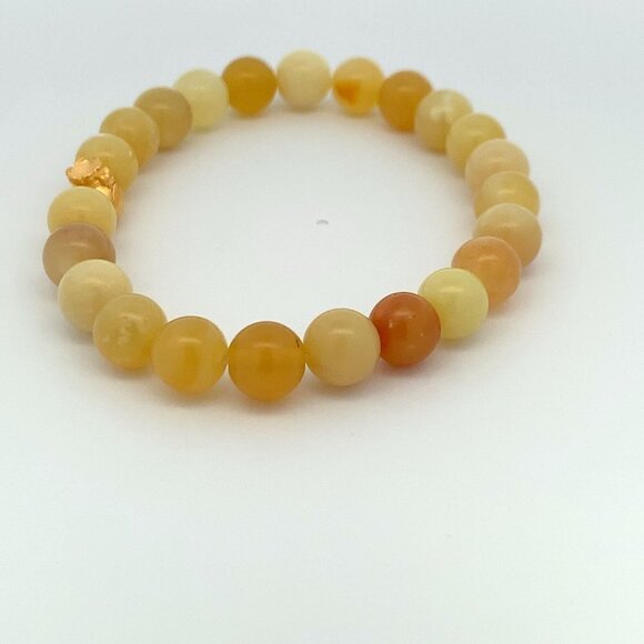 24K Gold Money Bag Lucky Charm Bracelet Gemstones Natural Yellow Opal Multicolor - Picture 4 of 8